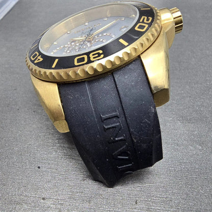 Invicta Angle Dive Watch Women 39mm MOP Dial Gold Tone Date 0489 New Battery2