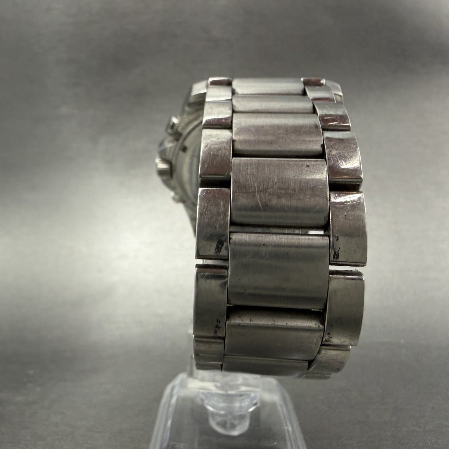 Michael kors Chronograph Watch Men 45mm White Dial Steel Date MK-8131 New Batt7