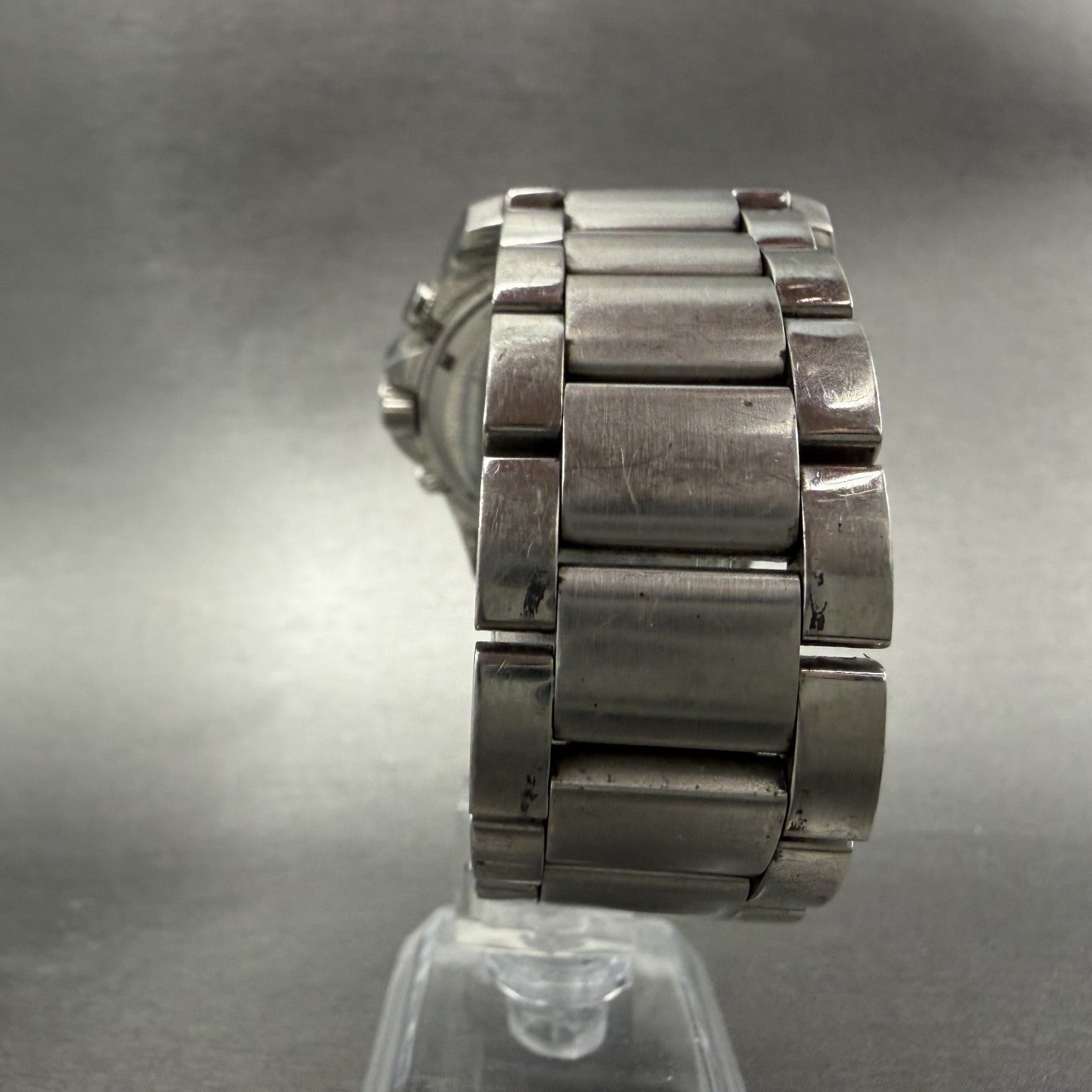 Michael kors Chronograph Watch Men 45mm White Dial Steel Date MK-8131 New Batt7