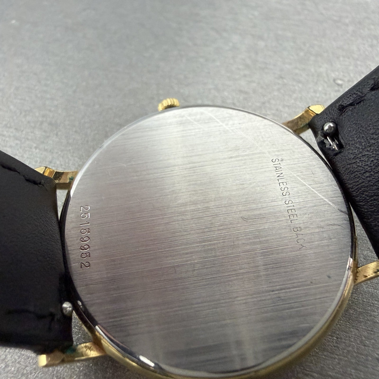 Longines Watch Men 33mm Gold Dial Gold Tone Date Round 7231 156 New Battery9