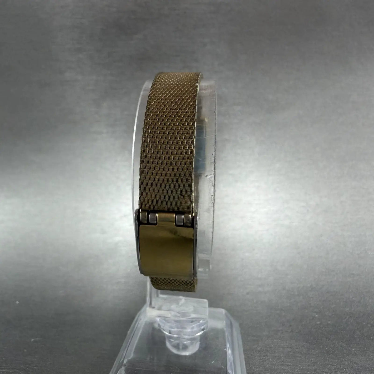 Seiko Tank Watch Women 18mm Champagne Dial Gold Tone 1400-5030 New Battery VTG7