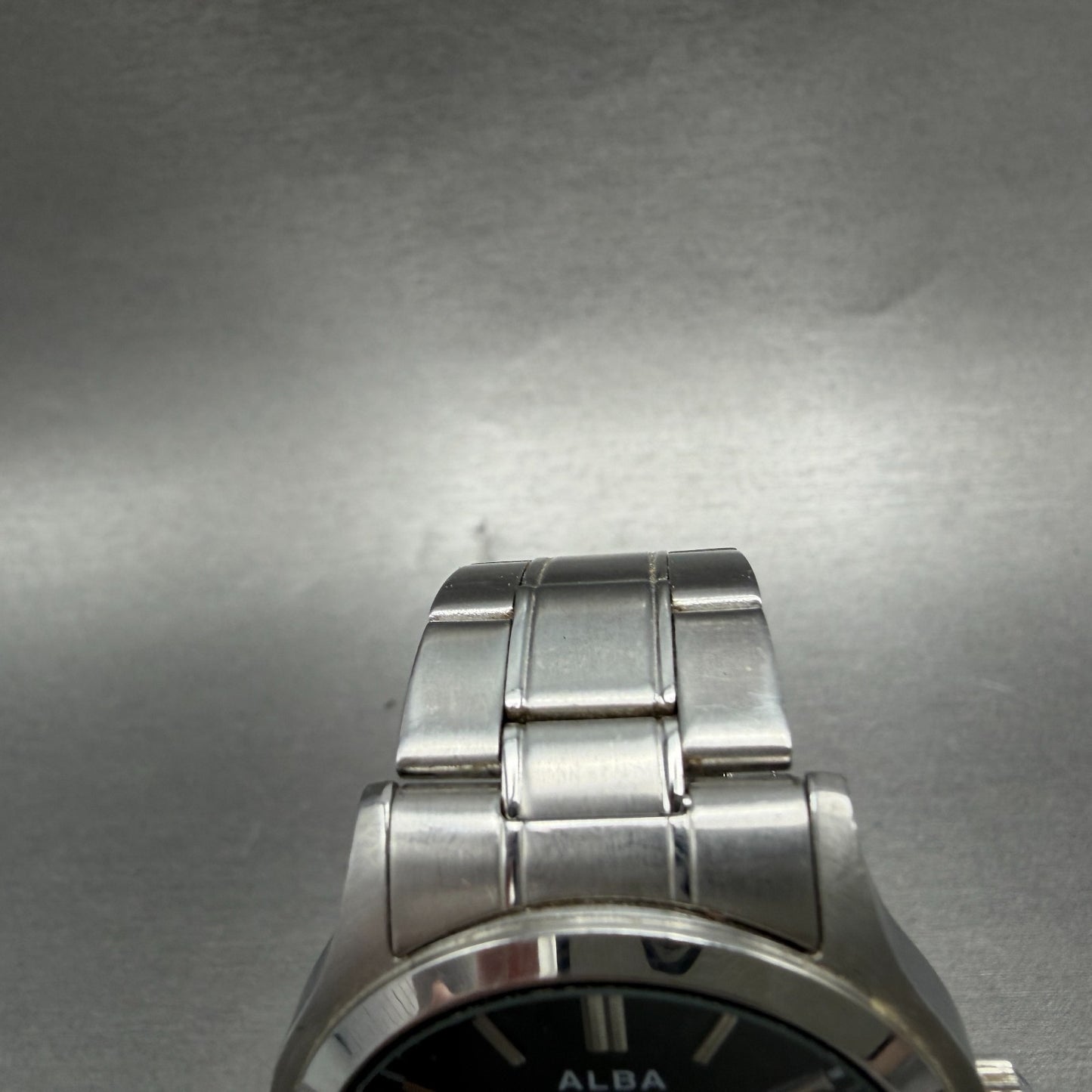 Seiko Alba Watch Men 38mm Black Dial Silver Tone Daydate 7N43-0BA0 New Battery3