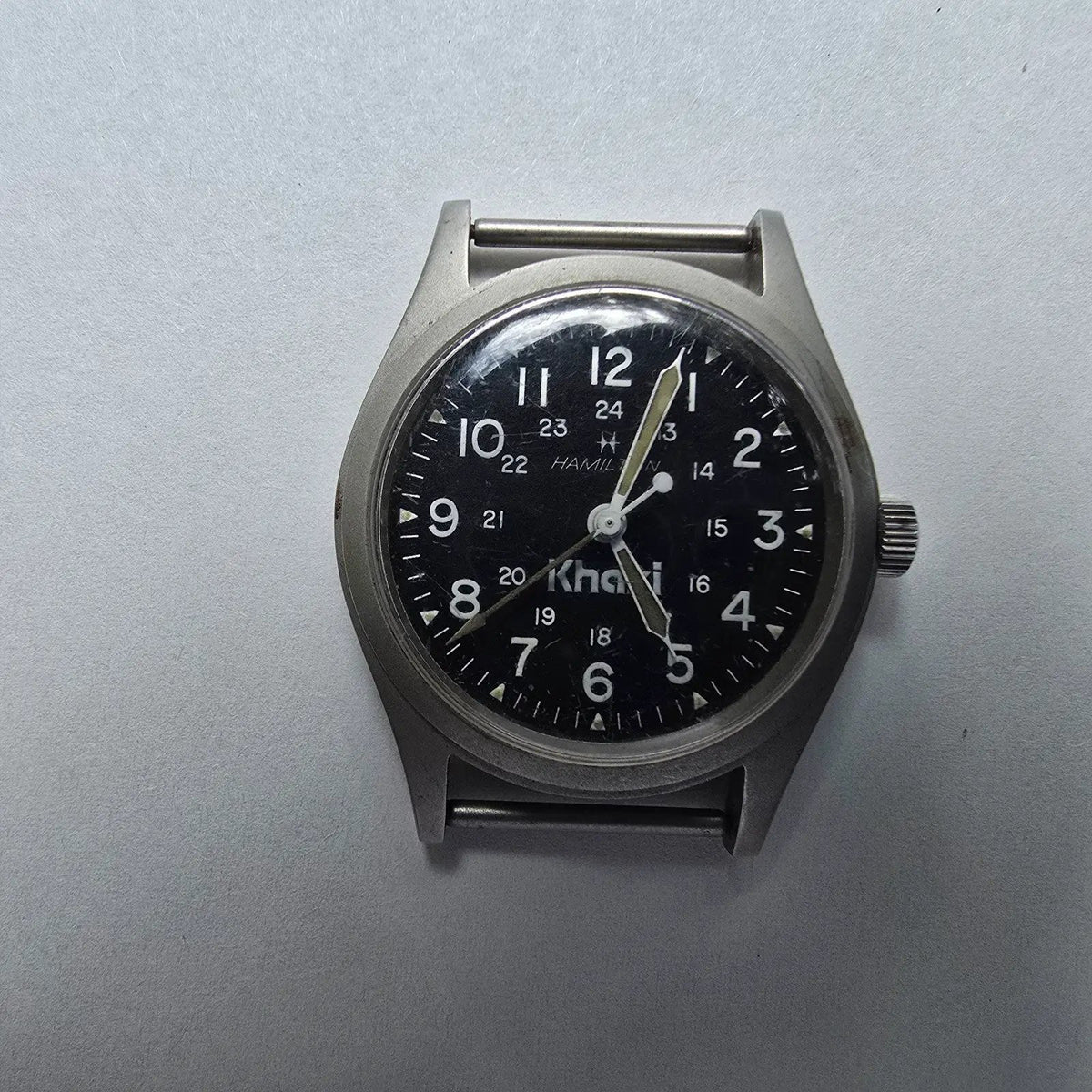 Hamilton Khaki Watch Men 33mm Black Dial Gray Tone Manual Wind 9415 PARTS2