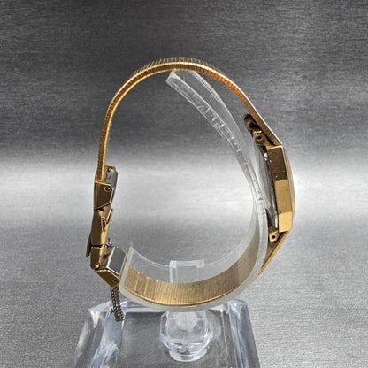 Seiko Watch Women 18mm Gold Dial Gold Tone Octagon 2C20-5840 New Battery Vintage8