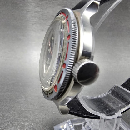 VOSTOK Komandirskie Watch Men 40mm Blue Dial Silver Tone Manual Wind Runs VTG3