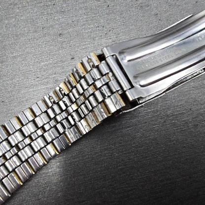 Seiko SQ Bracelet 19mm Stainless Steel Two Tone Tri Folding Clasp READ!!!! Z-06710