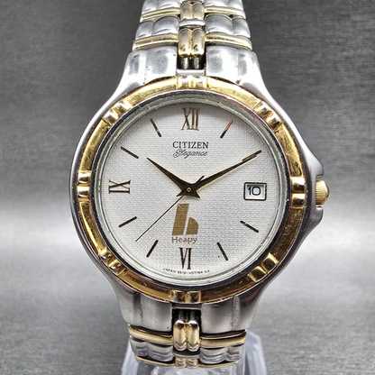 Citizen Elegance Watch Men 35mm Silver Dial Two Tone Date 5510-H04511 New Batt J0