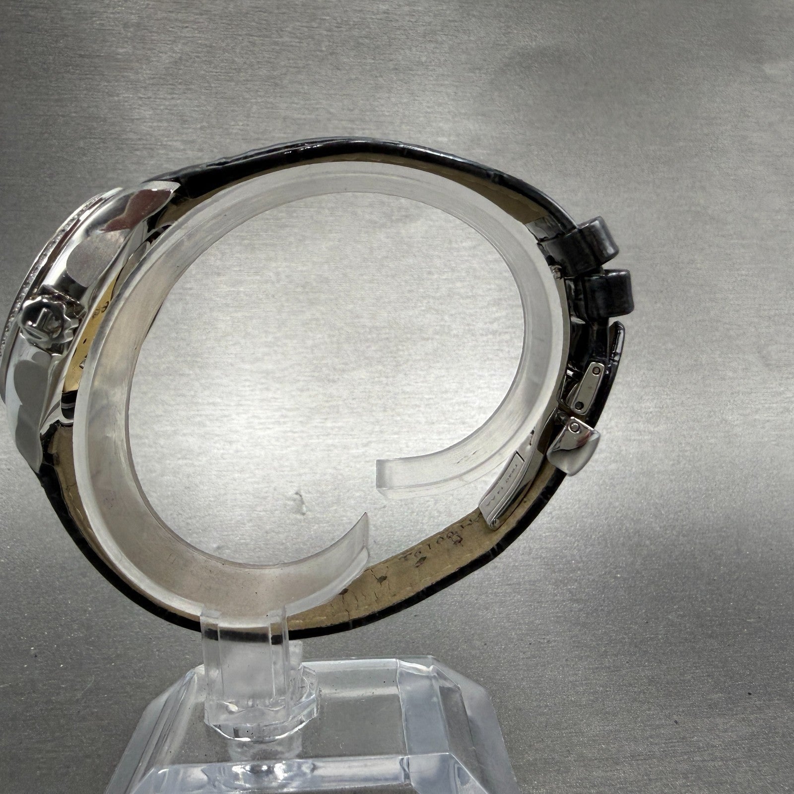 Tissot Couturier Watch Women 32mm Black Dial Steel Diamond Bezel NO CASEBACK6