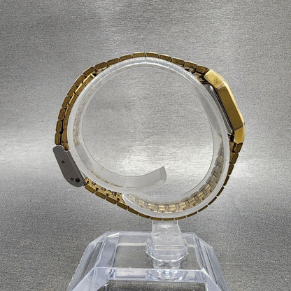 Seiko Tank Watch Women 17mm Black Dial Gold Tone 2Y015D20 Rectangle New Battery7