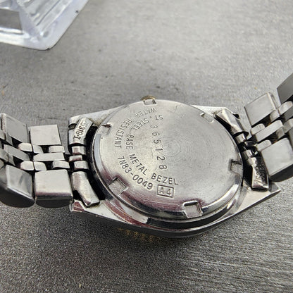 Seiko Watch Women 24mm White Dial Two Tone Daydate Round 7N830049 New Battery N9