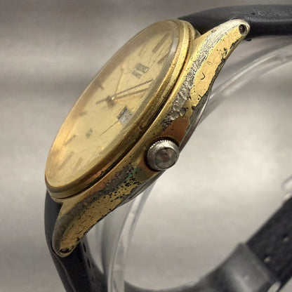 Seiko SQ Watch Men 32mm Champagne Dial Gold Tone Daydate Round 8223-70S9 New Bat2