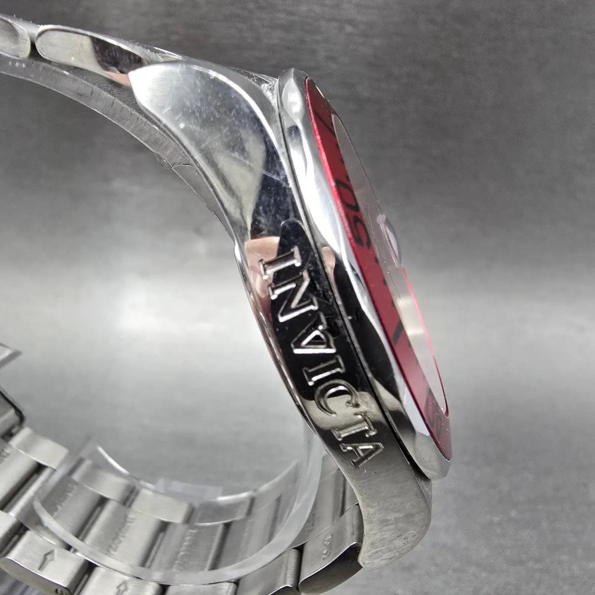Invicta Pro Diver Watch Men 43mm Red Dial Silver Date Round 15440 New Battery3