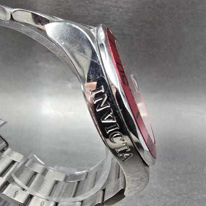 Invicta Pro Diver Watch Men 43mm Red Dial Silver Date Round 15440 New Battery3