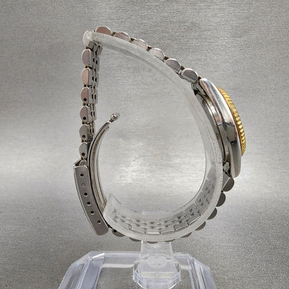 Seiko Watch Women 24mm White Dial Two Tone Daydate Round 7N830041 New Batt VTG8