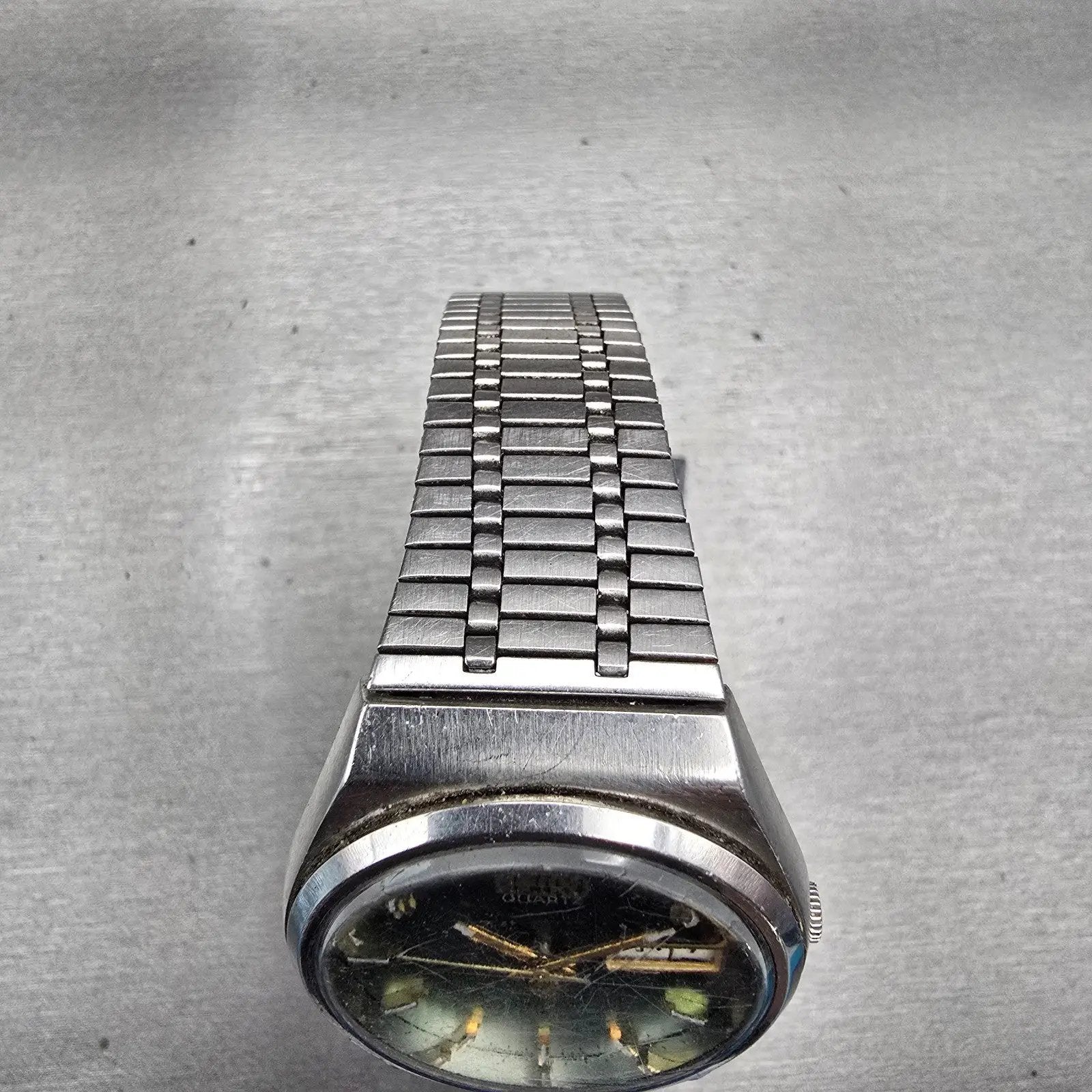 Seiko Type II Watch Men 37mm Green Dial Silver Tone Daydate 4623-8030 New Batt4