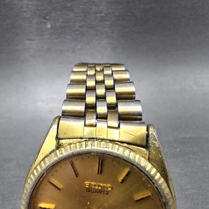 Seiko SQ President Watch Men 36mm Gold Dial Gold Daydate 5Y23-8A60 Round PARTS B5