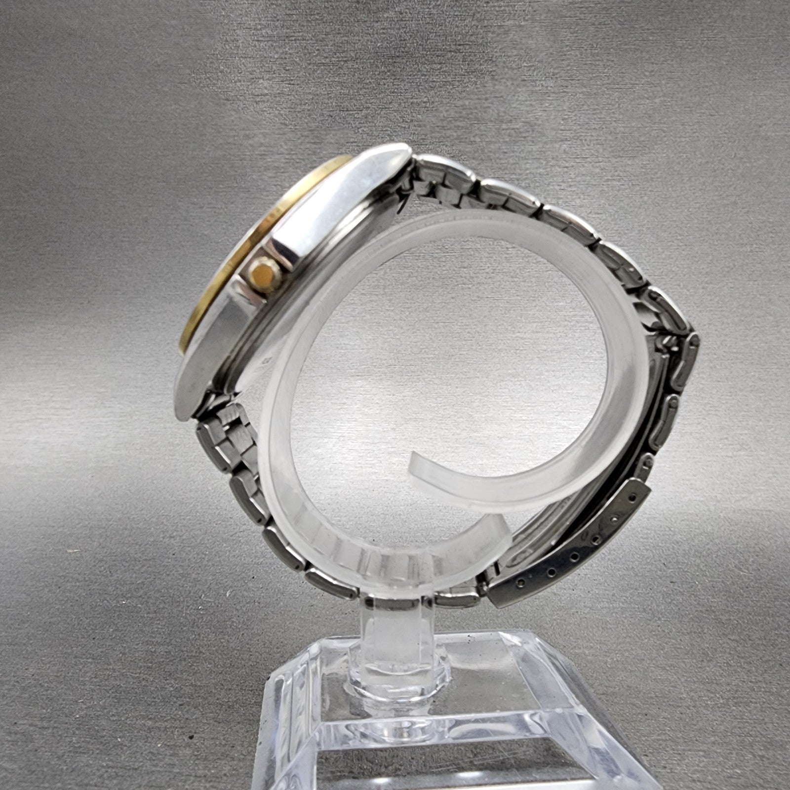 Pulsar Analog Digital Watch Men 39mm Blue Dial Two Tone Alarm Chrono New Battery6