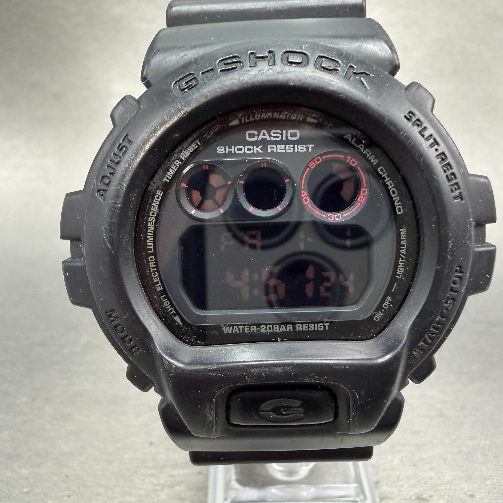Casio G-Shock DW-6900MS Watch Men 51mm Digital LCD Black Tone Alarm Chrono Works0