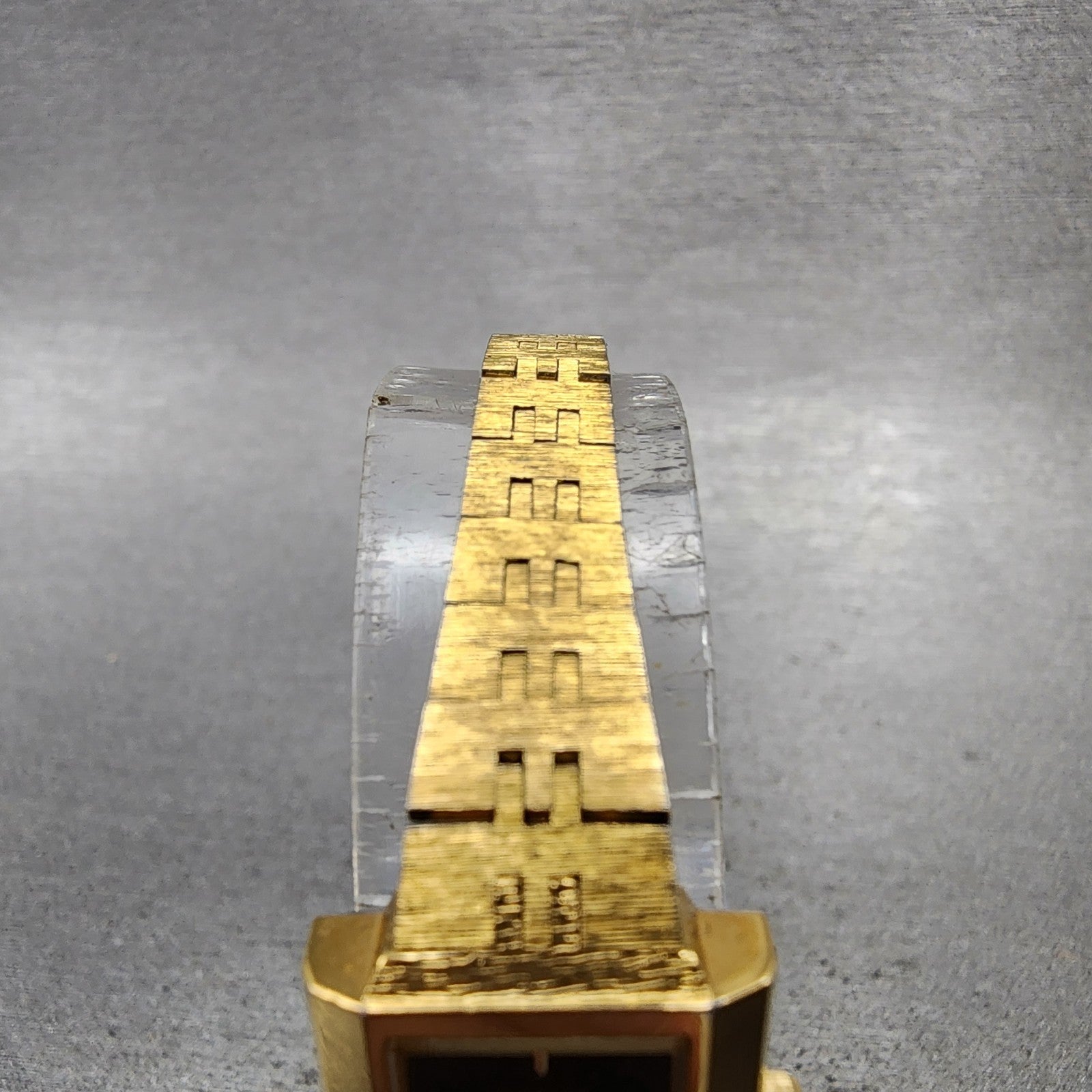 Citizen CQ Watch Women 17mm Black Dial Gold Tone Rectangle 3220 New Battery4