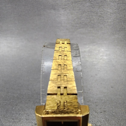 Citizen CQ Watch Women 17mm Black Dial Gold Tone Rectangle 3220 New Battery4