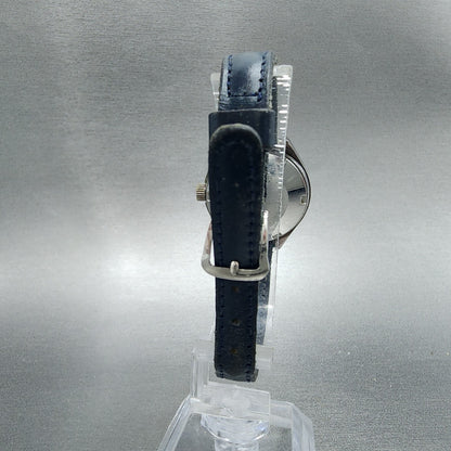 Elgin Jump Hour Automatic Watch Women 28mm Blue Dial Steel Vintage PARTS8