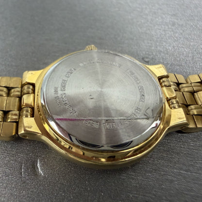 Bulova Watch Women 25mm White Dial Gold Tone Round 97T44 New Battery9