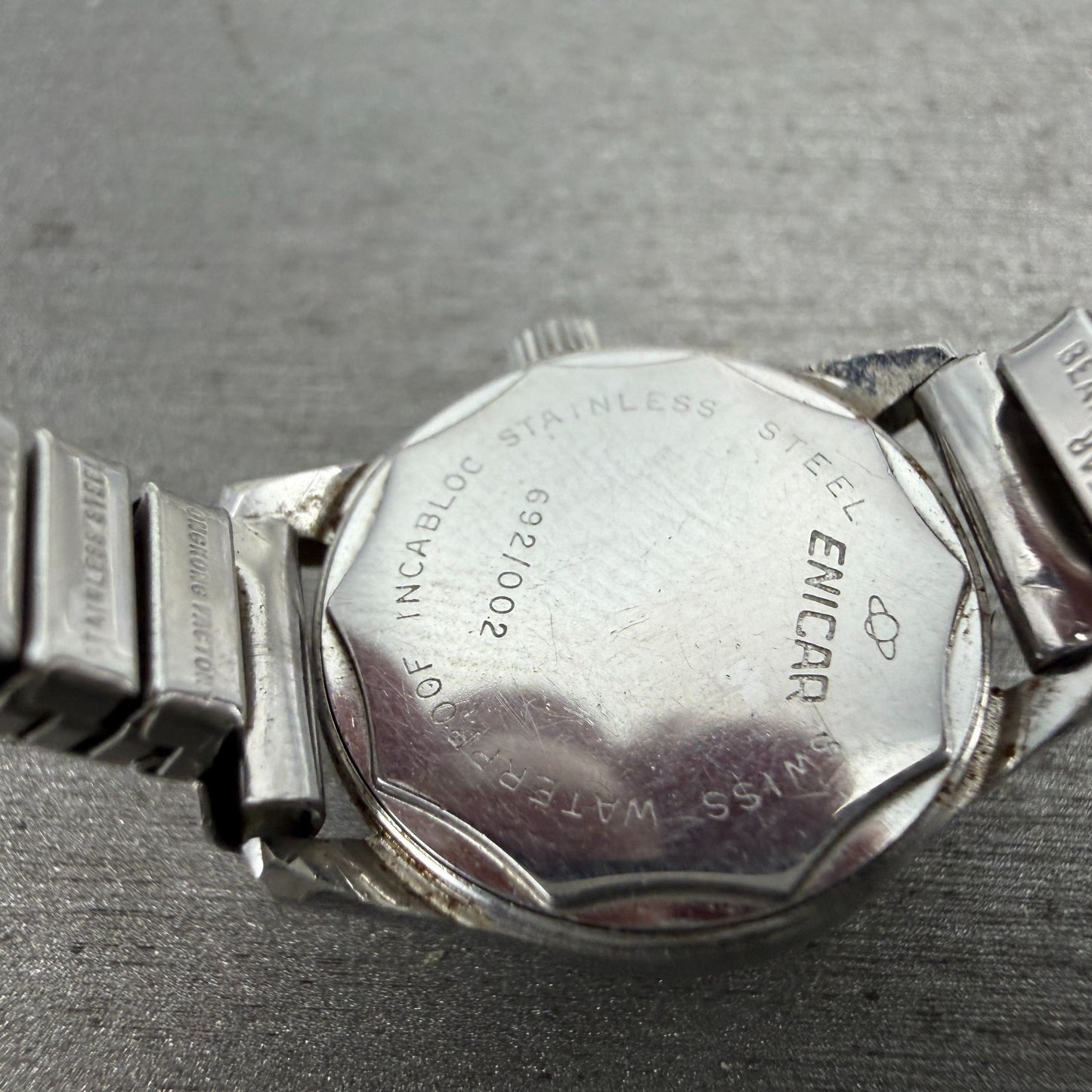 Enicar Star Jewels Watch Women 18mm White Dial Steel Manual Wind Runs VTG ABC9