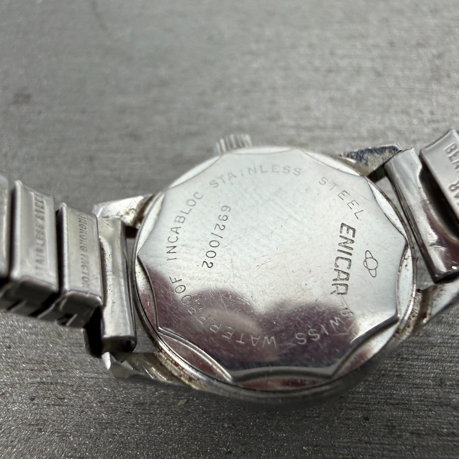 Enicar Star Jewels Watch Women 18mm White Dial Steel Manual Wind Runs VTG ABC9