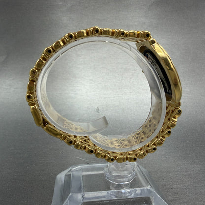 Seiko Watch Men 33mm White Dial Gold Tone Round 5Y30 PARTS Vintage NO CASEBACK!!9