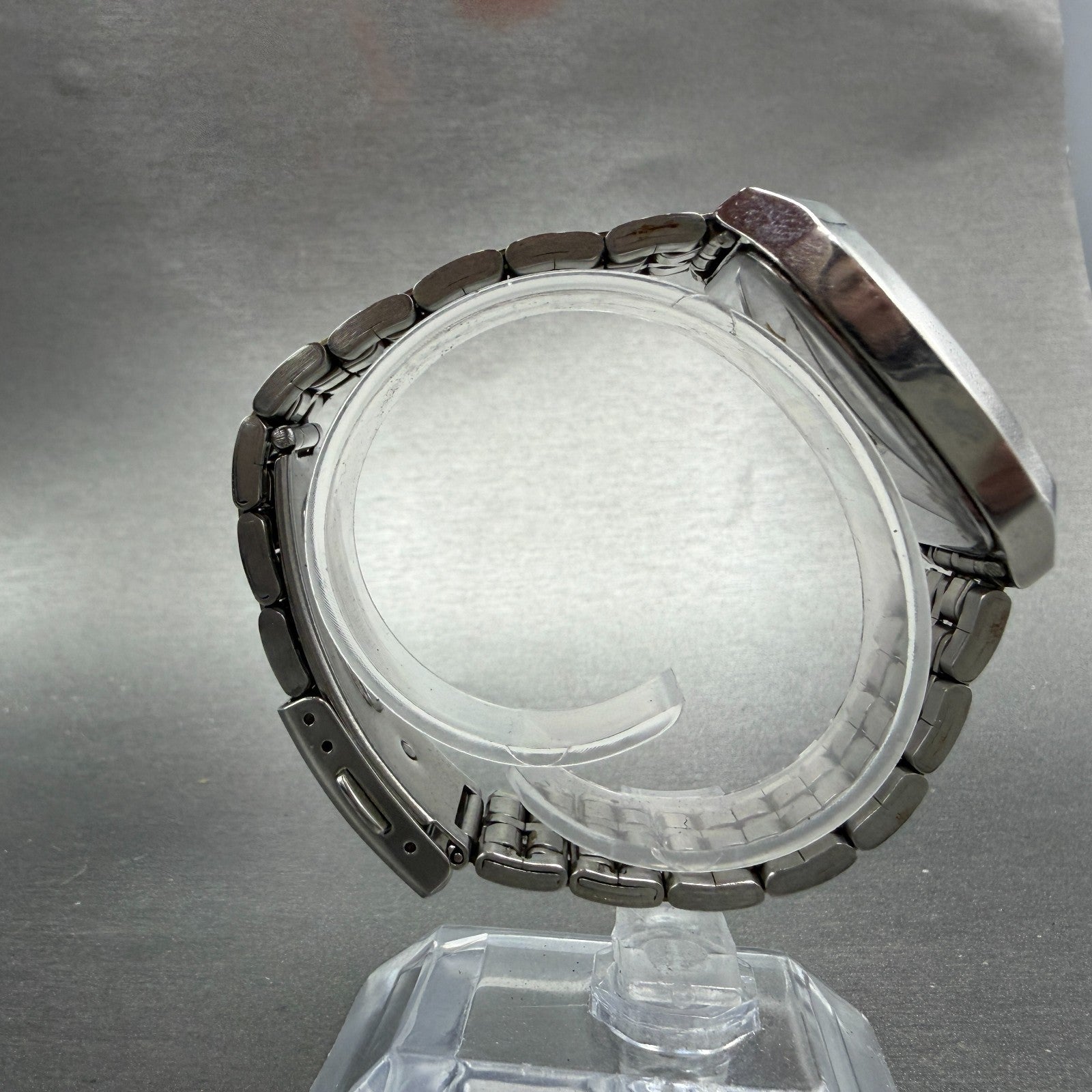 Orient Solar Watch Men 33mm White Dial Two Tone Rectangle Date VDAD-C1 Works8