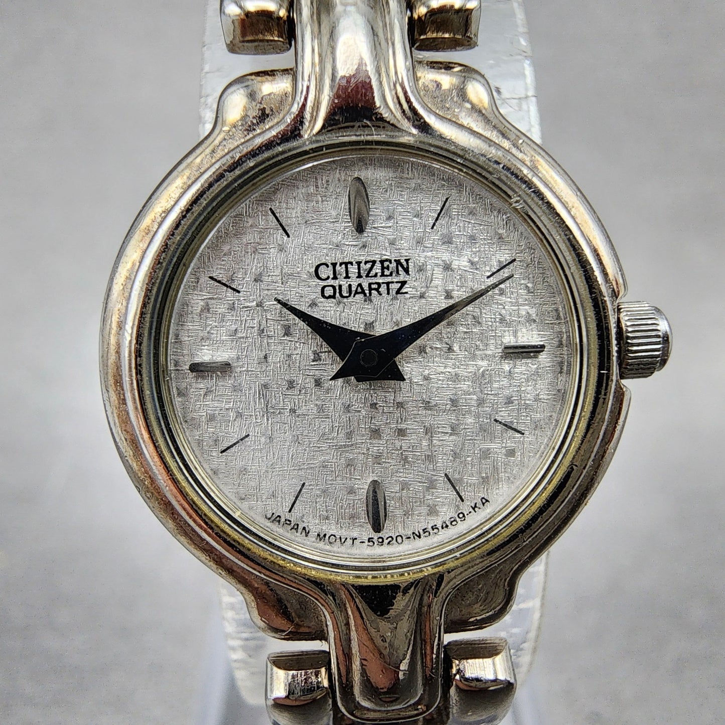 Citizen Watch Women 20mm Silver Dial Silver Tone Round 5920S57707 New Battery1
