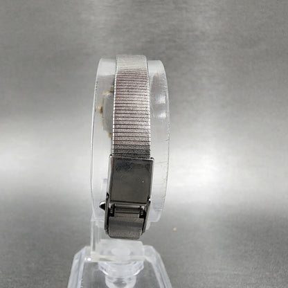 Seiko Watch Women 17mm Silver Dial Two Tone Rectangle 2Y01-5A70 New Battery