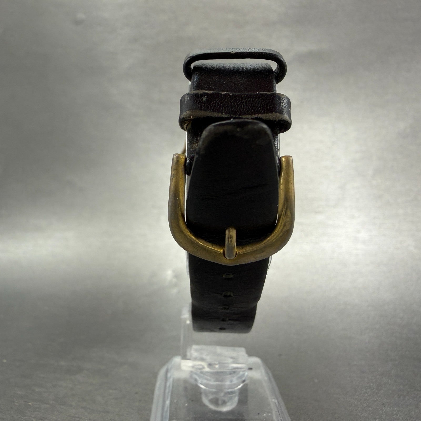 Longines Tank Watch Men 26mm Black Dial Gold Tone Rectangle PARTS Vintage8