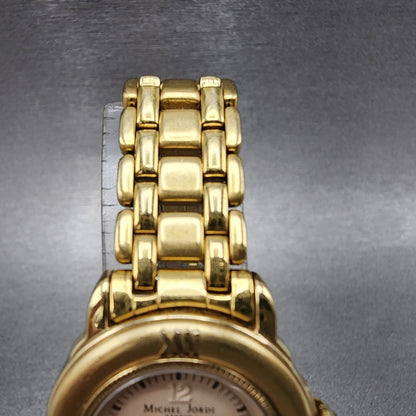Michel Jordi 3000 Watch Women 26mm Cream Dial Gold Tone Round  New Battery4