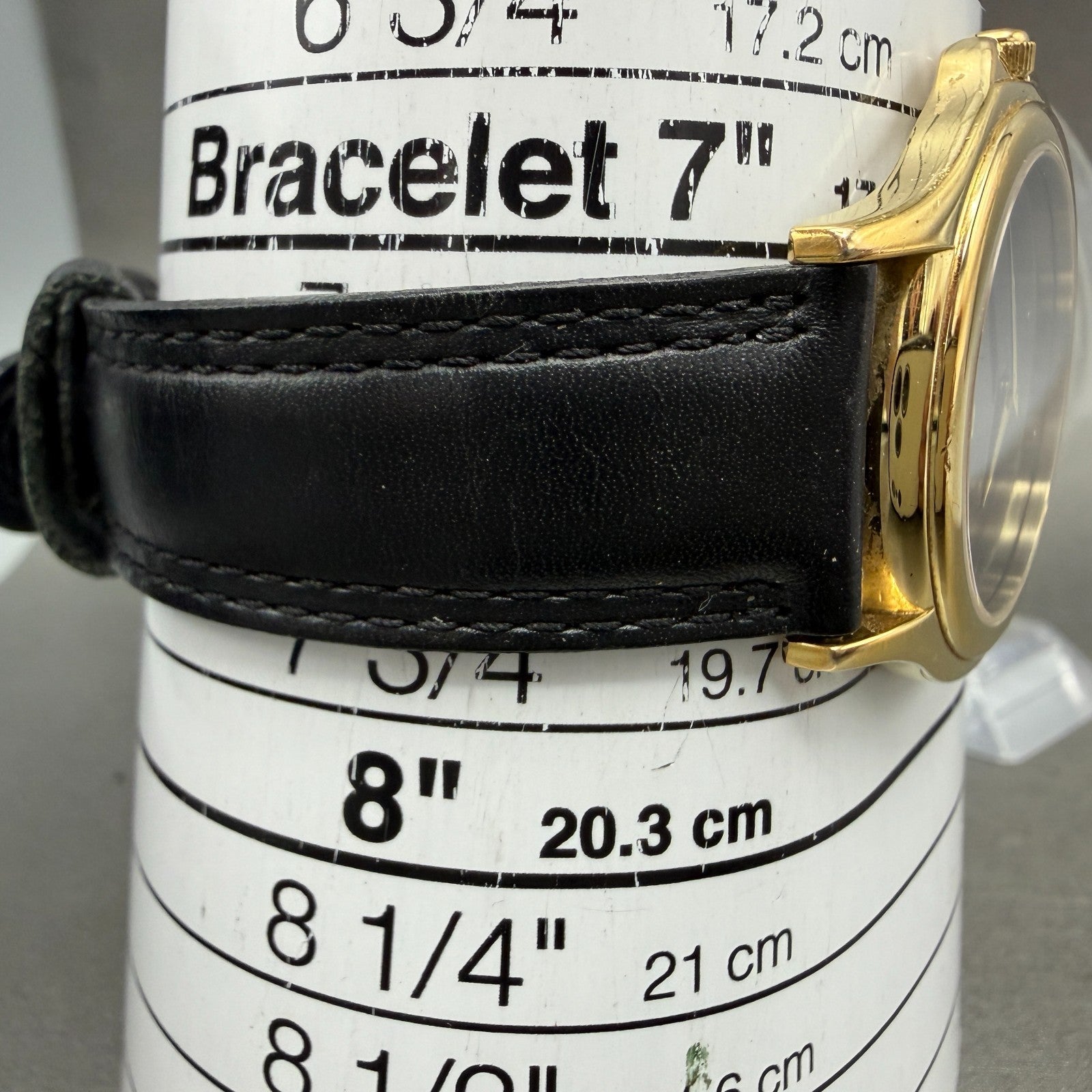 Movado Museum Watch Men 35mm Black Dial Gold Tone Round 87 E4 0863 W/Box New Bat11