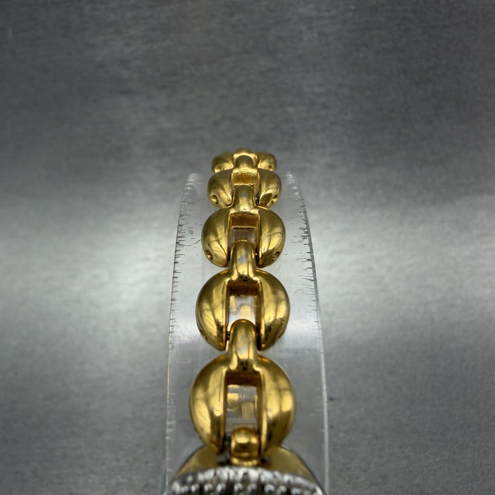 Gruen Watch Women 17mm White Dial Gold Oval Diamond Bezel New Battery VTG4