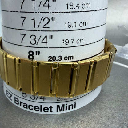 Bulova Watch Men 37mm White Dial Gold Tone Date Round 97B101 New Battery11