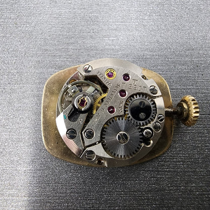 Vintage Tissot 709-1 Stylist Watch Movement Manual Wind 17 Jewel 2 Hand W/Dial