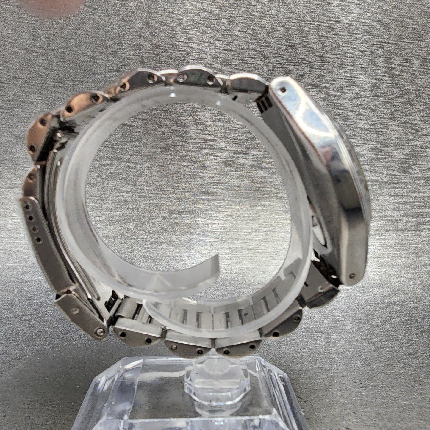 Swatch Irony Happy Joe Watch Men 37mm Gray Dial Steel Date Round New Battery NG18