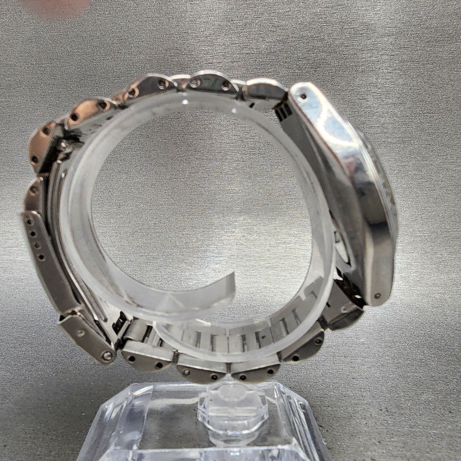 Swatch Irony Happy Joe Watch Men 37mm Gray Dial Steel Date Round New Battery NG18