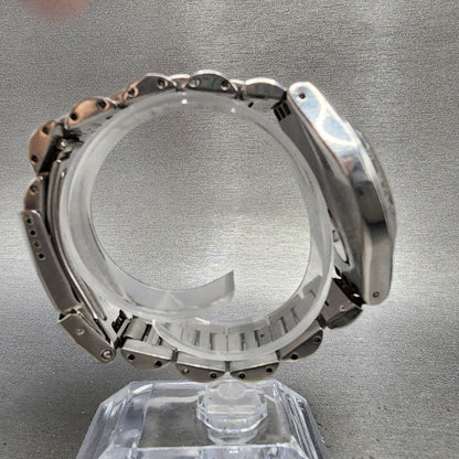 Swatch Irony Happy Joe Watch Men 37mm Gray Dial Steel Date Round New Battery NG18