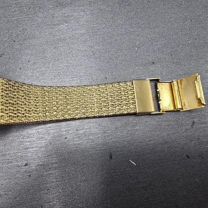 Seiko Tank Watch Men 25mm Champagne Dial Gold Tone Rectangle 5Y30-5B49 PARTS7