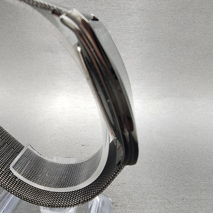 Skagen Grenen Tank Watch Men 29mm Silver Dial Black Tone Date Rectangle New Batt3