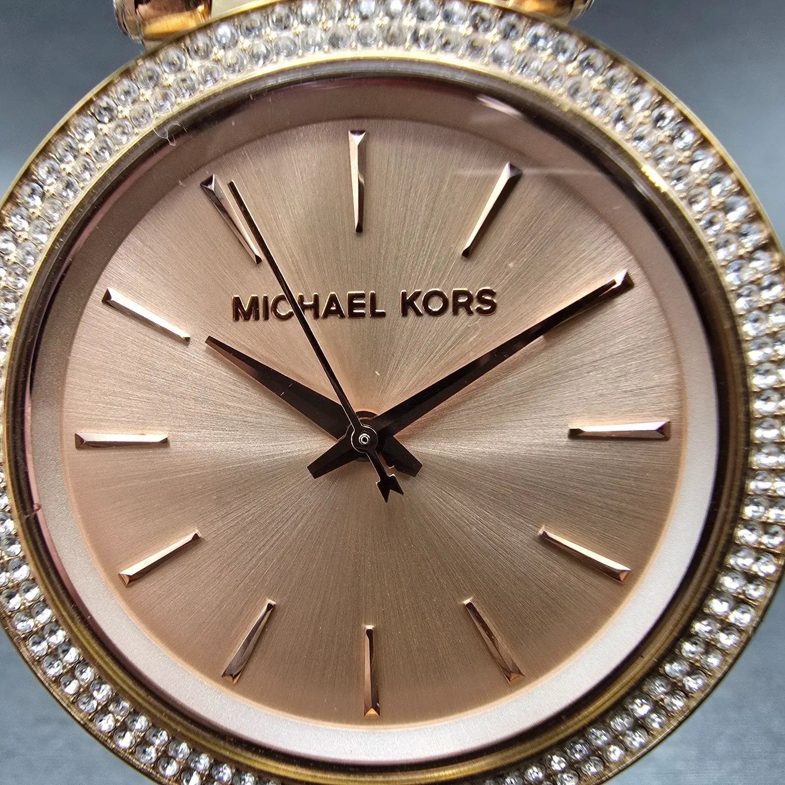 Michael Kors Darci Watch Women 39mm Pink Dial Rose Gold Tone MK-3192 New Batt JK1