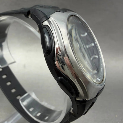 Casio Wave Ceptor Watch Men 43mm Black Dial Silver Tone Analog Digital  Solar LP3