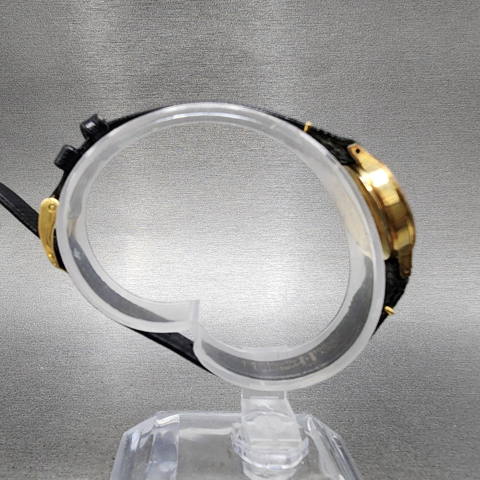 Orient Watch Women 21mm Gold Dial Gold Plated Round Leather New Battery VTG8