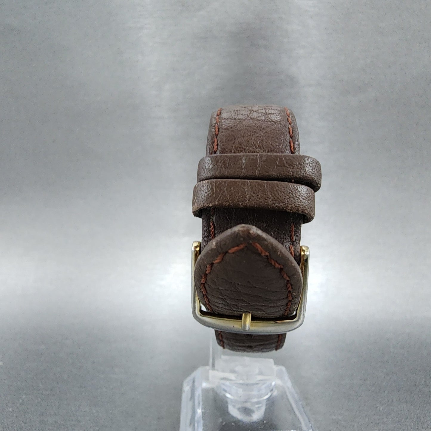 Seiko Tank Watch Men 26mm Gold Dial Gold Plated Rectangle 74315100 New Battery7