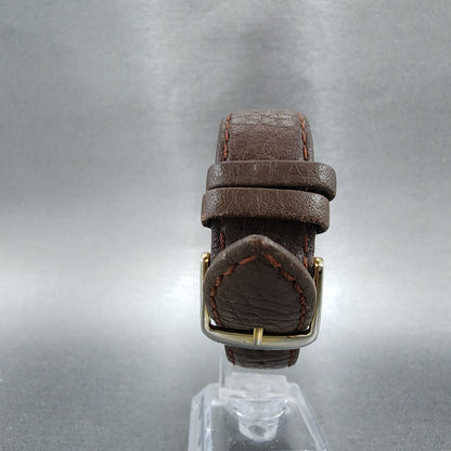 Seiko Tank Watch Men 26mm Gold Dial Gold Plated Rectangle 74315100 New Battery7