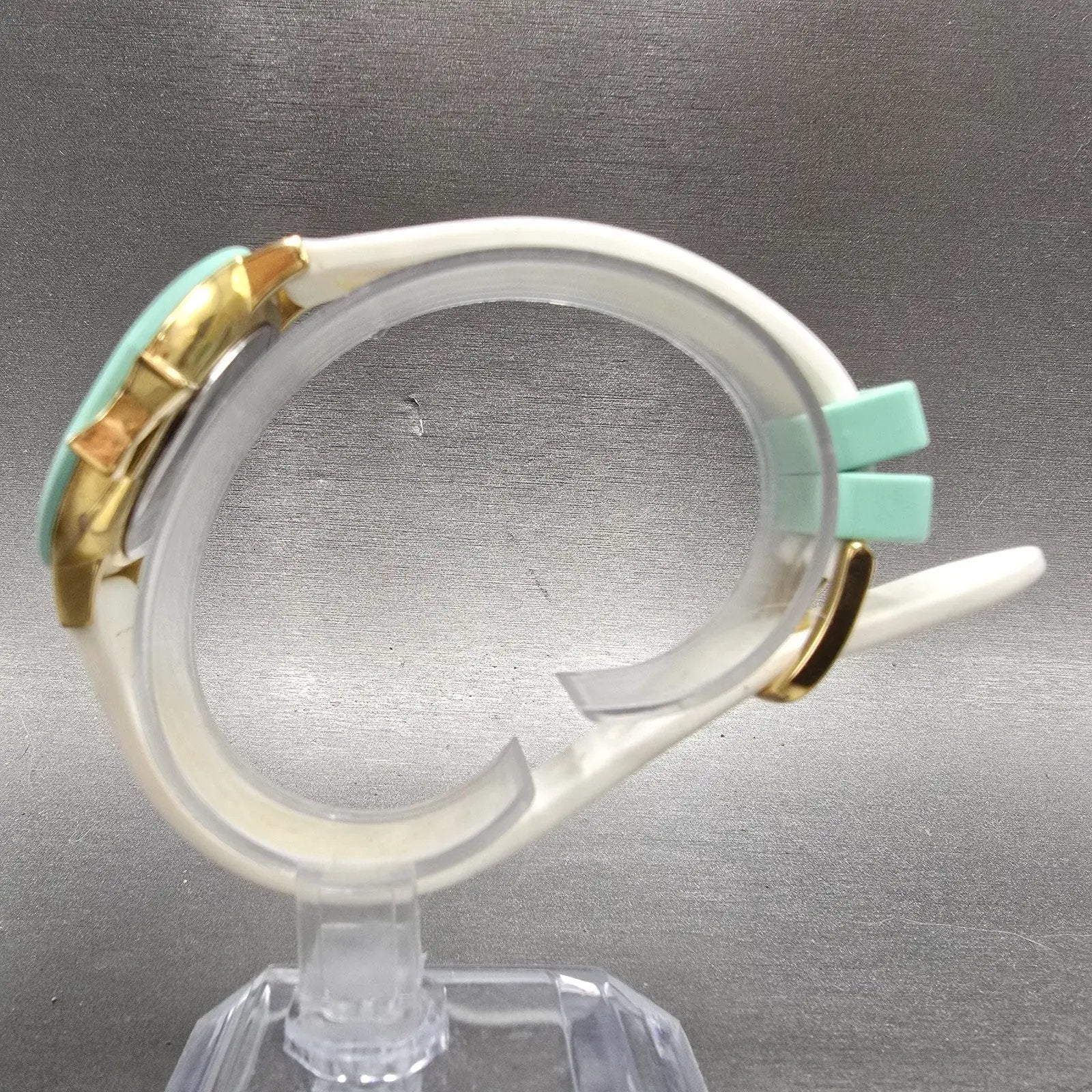 Kate Spade Watch Women 33mm White Dial Gold Case Round Floral Band New Battery6