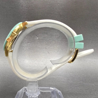Kate Spade Watch Women 33mm White Dial Gold Case Round Floral Band New Battery6
